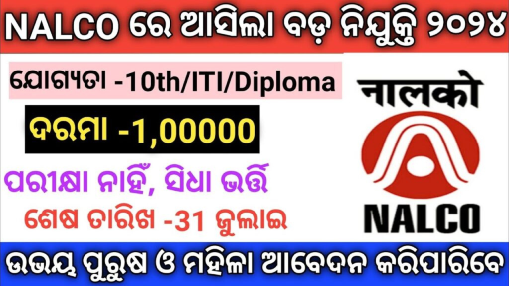 NALCO Recruitment 2024 Odisha Apply Online For Various Posts