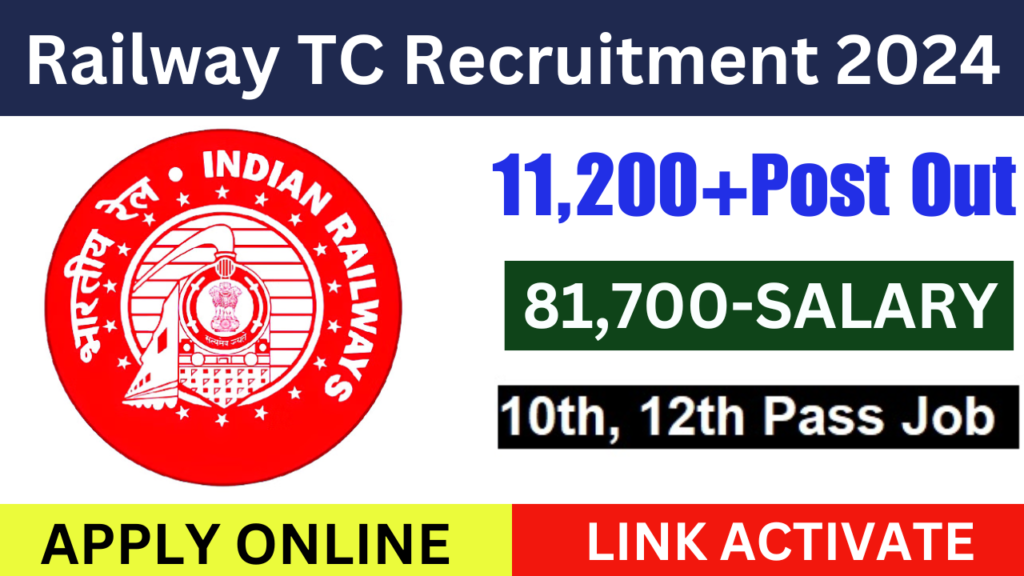 Railway Ticket Collector (TC) Recruitment 2024 Apply Online RRB TC