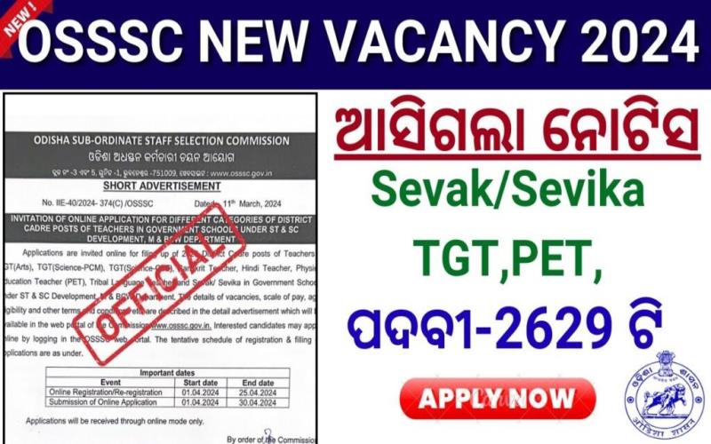 OSSSC Teacher Recruitment 2024